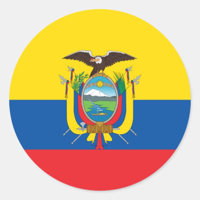 Adesivo Bandeira do Equador - Bandera do Equador (Frente)