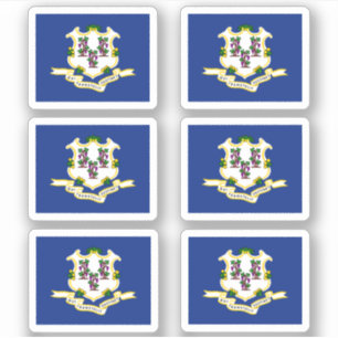 Adesivo Bandeira do Estado Americano de Connecticut