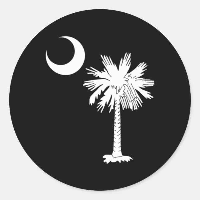 Adesivo Bandeira do Estado da Carolina do Sul Palmetto Tre (Frente)