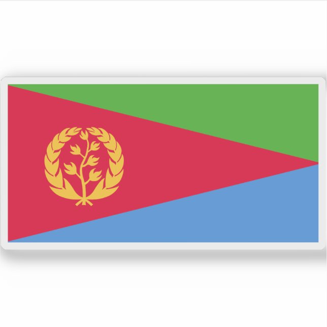 Adesivo Bandeira do Estado da Eritreia (Frente)