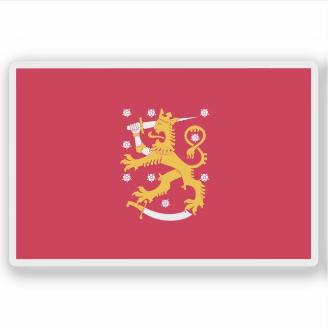 Adesivo Bandeira do Estado da Finlândia (dezembro de 1917  (Frente)