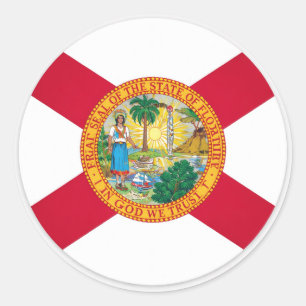 Adesivo Bandeira do Estado da Flórida – Selo Oficial Patri