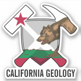 Adesivo Bandeira do Estado da Geologia da Califórnia em Vi