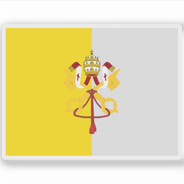 Adesivo Bandeira do Estado da Igreja (1870) - Porta Pia (Frente)