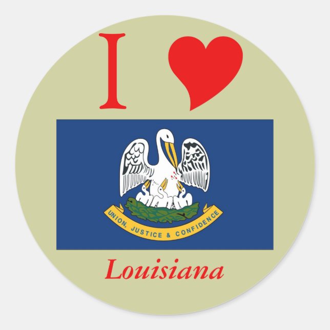 Adesivo Bandeira do Estado da Louisiana (Frente)