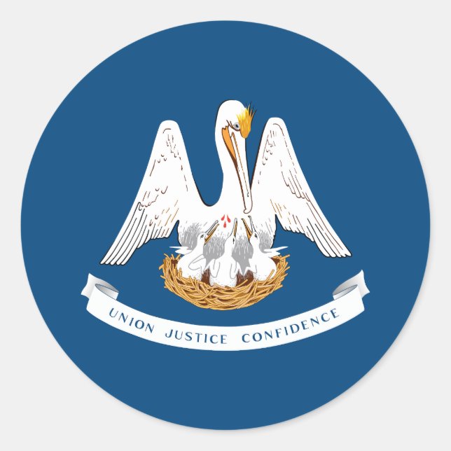 Adesivo Bandeira do Estado da Louisiana (Frente)