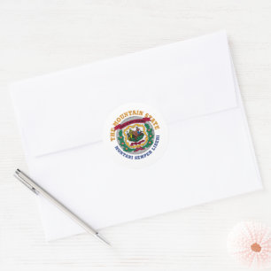 ADESIVO BANDEIRA DO ESTADO DAS MONTANHAS DA VIRGÍNIA OCIDE