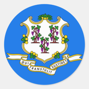 Adesivo Bandeira do estado de Connecticut