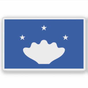 Adesivo Bandeira do Estado de Hatohobei (Tobi), Palau