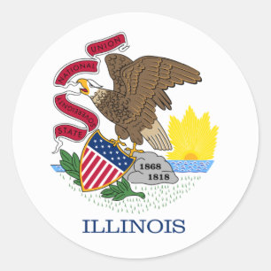 Adesivo Bandeira do estado de Illinois