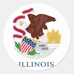 Adesivo Bandeira do Estado de Illinois