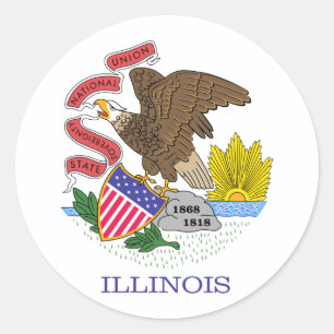 Adesivo Bandeira do Estado de Illinois