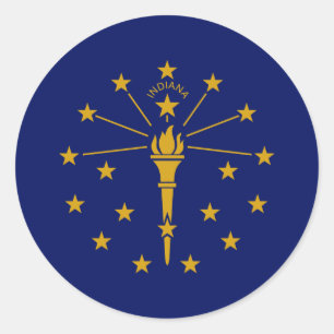 Adesivo Bandeira do Estado de Indiana