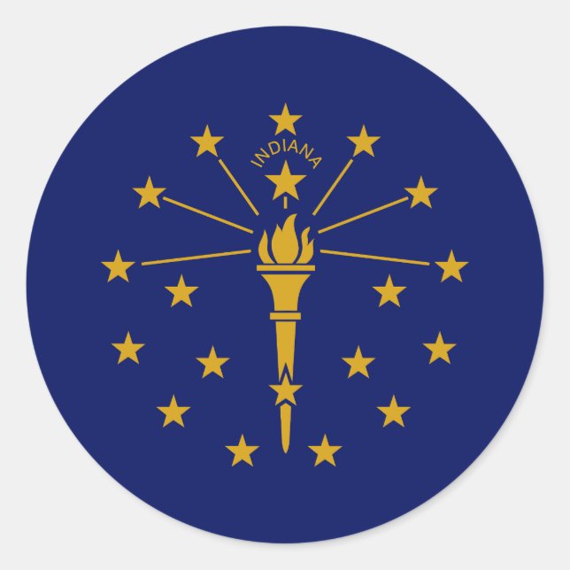 Adesivo Bandeira do Estado de Indiana (Frente)