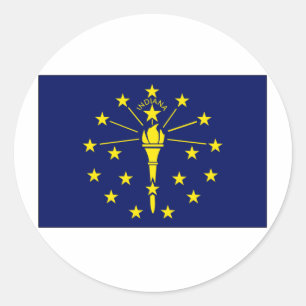Adesivo Bandeira do estado de Indiana