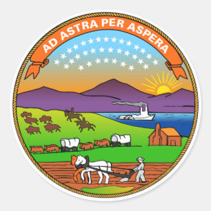 Adesivo Bandeira do estado de Kansas