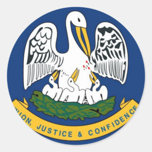 Adesivo Bandeira do estado de Louisiana