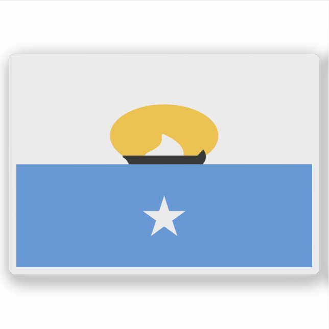 Adesivo Bandeira do Estado de Maakhir, Somália (2007-2008) (Frente)