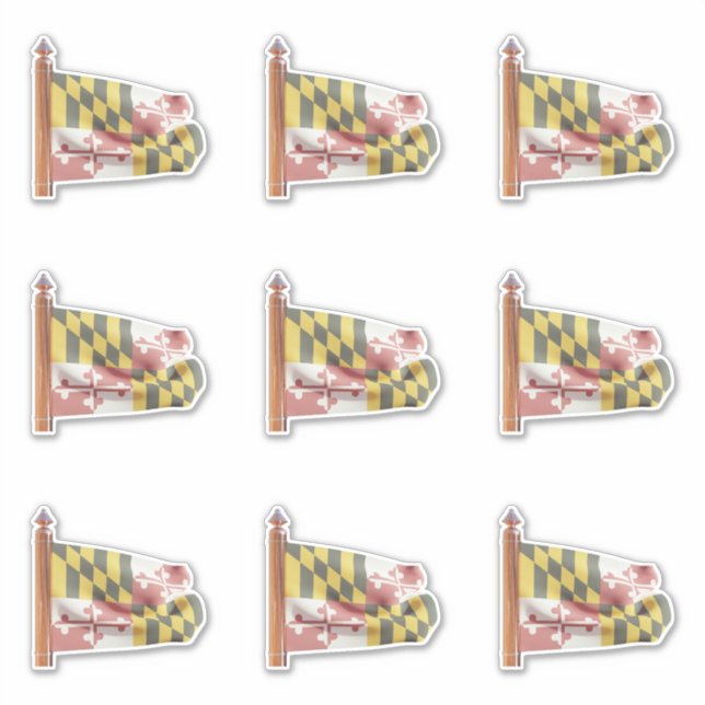 Adesivo Bandeira do Estado de Maryland (Frente)