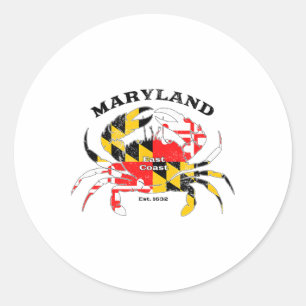 Adesivo Bandeira do Estado de Maryland Caranguejo Orgulho