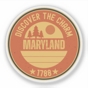 Adesivo Bandeira do Estado de Maryland - Souvenir de Caran