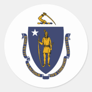 Adesivo Bandeira do estado de Massachusetts