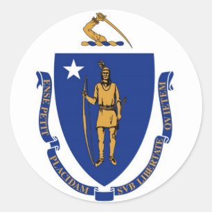 Adesivo Bandeira do estado de Massachusetts