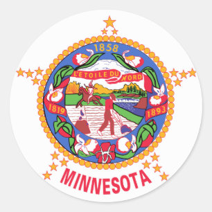 Adesivo Bandeira do estado de Minnesota