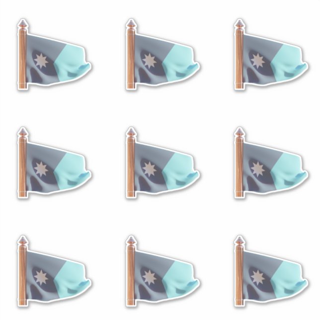 Adesivo Bandeira do Estado de Minnesota (Entrada) (Frente)