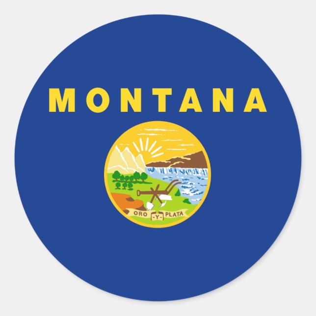 Adesivo Bandeira do Estado de Montana (Frente)