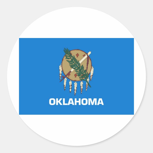 Adesivo Bandeira do Estado de Oklahoma (Frente)