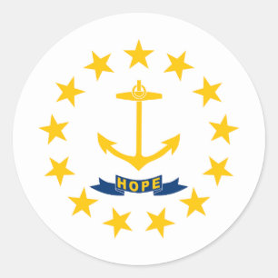 Adesivo Bandeira do Estado de Rhode Island