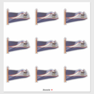 Adesivo Bandeira do Estado de Samoa Americana/Amerika Sāmo