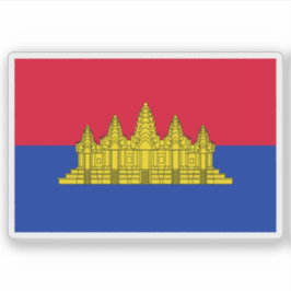 Adesivo Bandeira do Estado do Camboja (1989-1992)