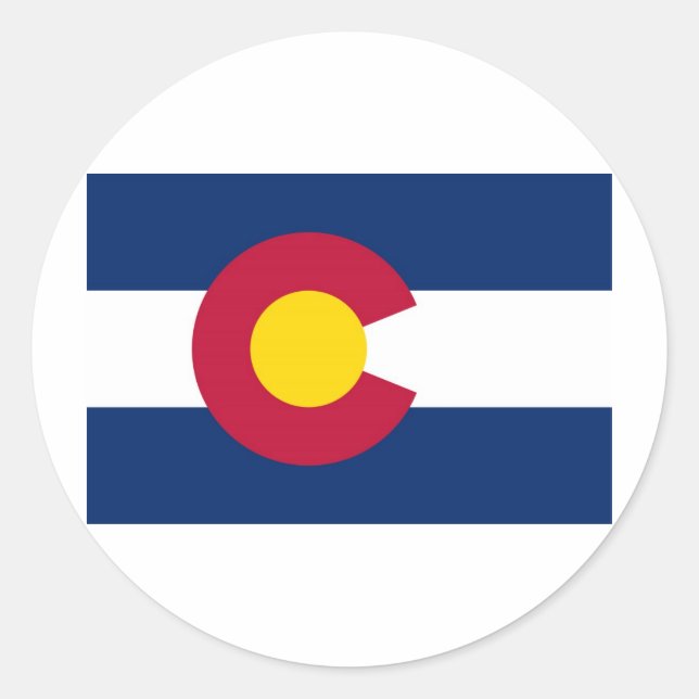 Adesivo Bandeira do Estado do Colorado (Frente)
