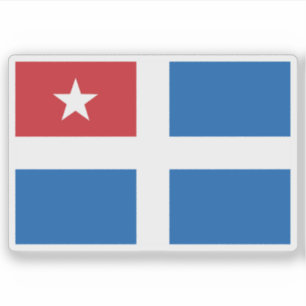 Adesivo Bandeira do Estado do Cretan, Creta, Grécia (1898-