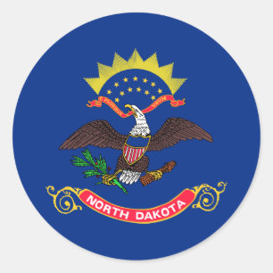 Adesivo Bandeira do Estado do Dakota do Norte