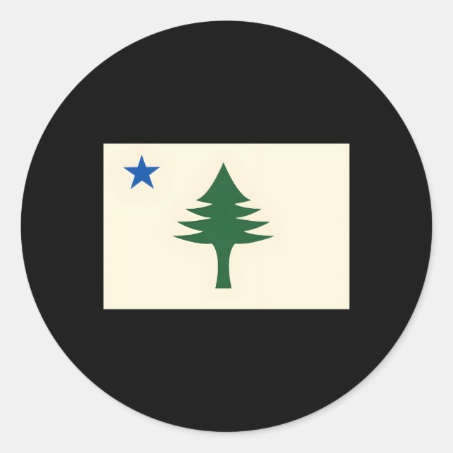 Adesivo Bandeira Do Estado Do Maine De 1901 Bandeira E Est (Frente)