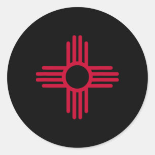Adesivo Bandeira do Estado do Novo México Símbolo Zia Band