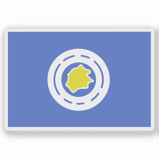 Adesivo Bandeira do Estado Ngeremlengui, Palau (Frente)