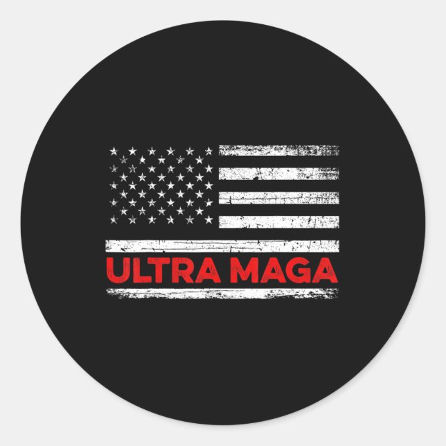 Adesivo Bandeira do Estado Unidos Ultra Maga (Frente)