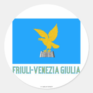 Adesivo Bandeira do Friuli-Venezia Giulia com nome