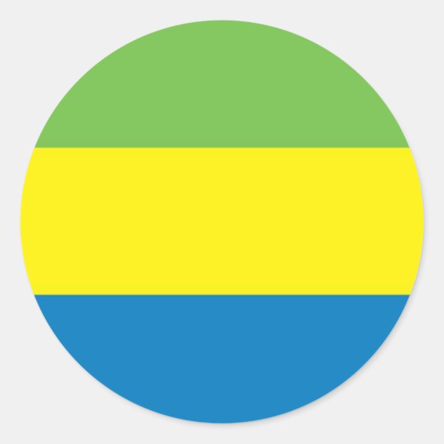 Adesivo Bandeira do Gabão (Frente)