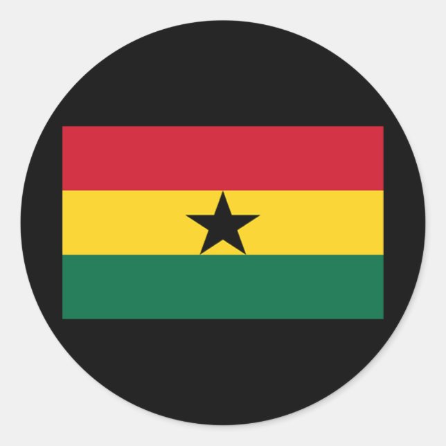 Adesivo Bandeira do Gana (Frente)