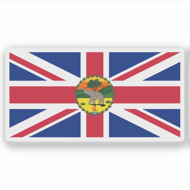 Adesivo Bandeira do governador da Gâmbia (1901-1965) (Frente)