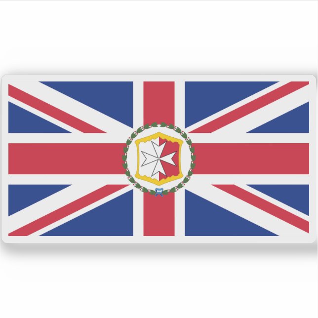 Adesivo Bandeira do governador de Malta (1875-c.1898) (Frente)