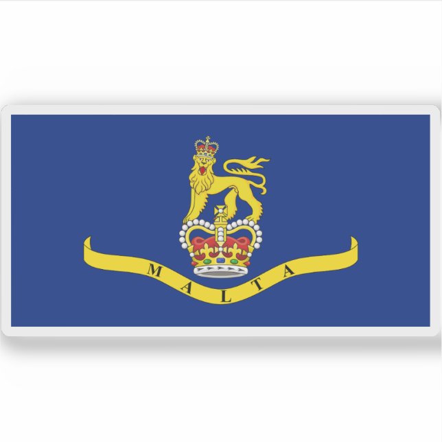 Adesivo Bandeira do governador-Geral de Malta (1964-1974) (Frente)