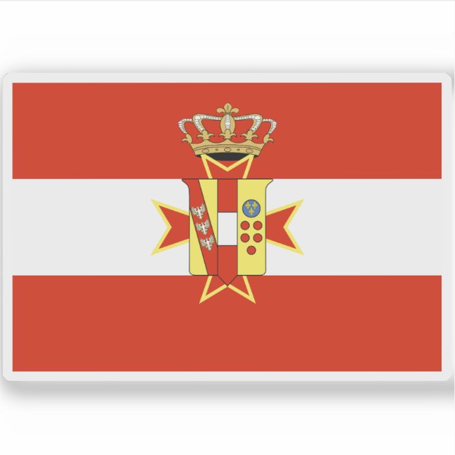 Adesivo Bandeira do Grão-Ducado da Toscana (Frente)