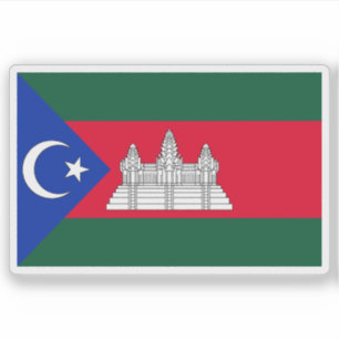 Adesivo Bandeira do grupo étnico Chams no Camboja
