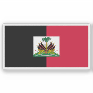Adesivo Bandeira do Haiti utilizada pelos Duvaliers (1964-